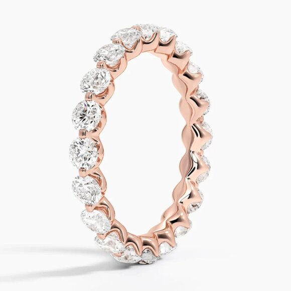 Brilliant Earth Riviera 2 cwt Lab Diamond Ring in 14k Rose Gold size 6.5 💍 - Picture 3 of 9